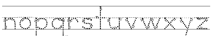 KG Teacher Created Star Lined Font LOWERCASE
