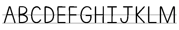 KG Teacher Created Thin 2Lined Font UPPERCASE