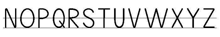 KG Teacher Created Thin 2Lined Font UPPERCASE