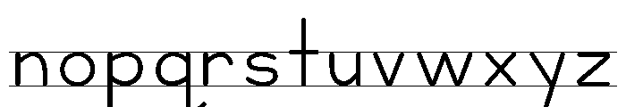 KG Teacher Created Thin 2Lined Font LOWERCASE