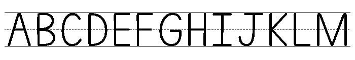 KG Teacher Created Thin Lined Font UPPERCASE