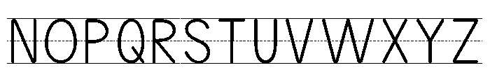 KG Teacher Created Thin Lined Font UPPERCASE