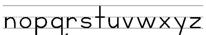 KG Teacher Created Thin Lined Font LOWERCASE