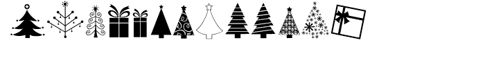 KG Christmas Trees Regular Font UPPERCASE