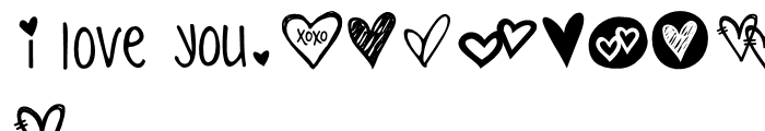 KG Heart Doodles Regular Font OTHER CHARS