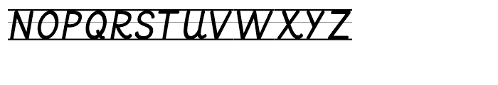 KG Primary Italics Lined Font UPPERCASE
