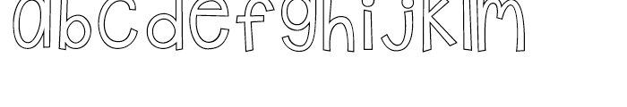 KG Shake it Off Outline Font LOWERCASE