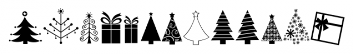 KG Christmas Trees Regular Font UPPERCASE