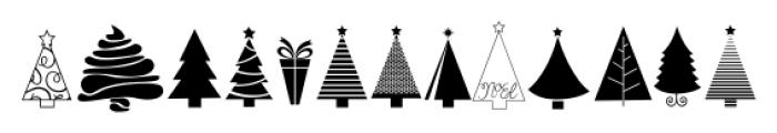 KG Christmas Trees Regular Font LOWERCASE
