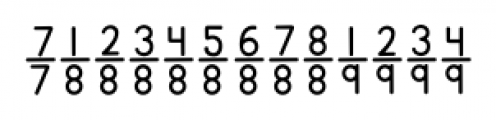 KG Traditional Fractions 1 Font LOWERCASE