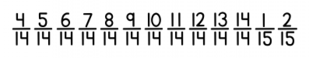 KG Traditional Fractions 2 Font LOWERCASE