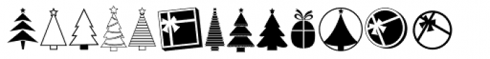 KG Christmas Trees Font UPPERCASE