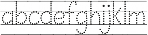 KH Karlie School Dots Lined otf (400) Font LOWERCASE