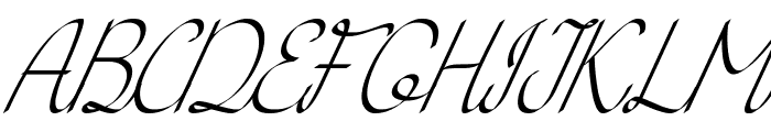 KH Erza Script Italic Font UPPERCASE