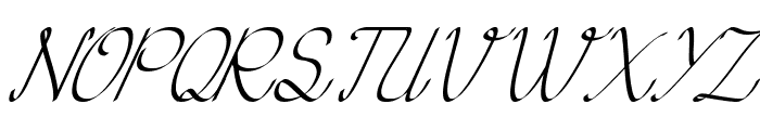 KH Erza Script Italic Font UPPERCASE