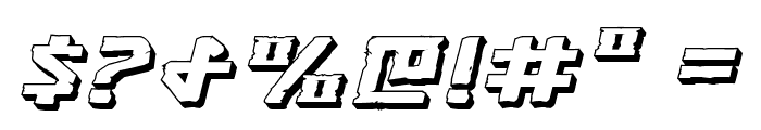 Khazad-Dum 3D Expanded Italic Font OTHER CHARS