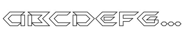 Khaf Outline Font UPPERCASE