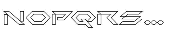 Khaf Outline Font UPPERCASE