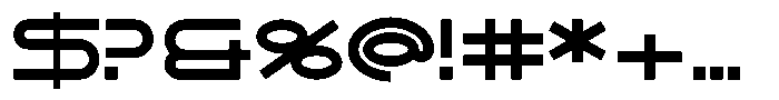 Khaos Bold Expanded Font OTHER CHARS