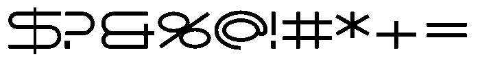 Khaos Regular Expanded Font OTHER CHARS