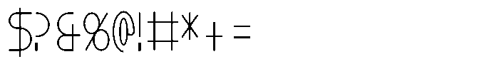 Khaos Thin Condensed Font OTHER CHARS