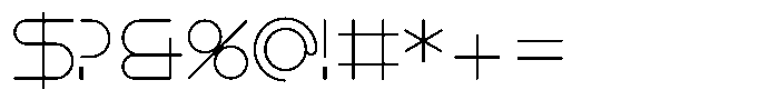 Khaos Thin Standard Font OTHER CHARS