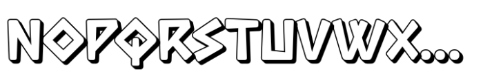Khasmox Shadow Font UPPERCASE