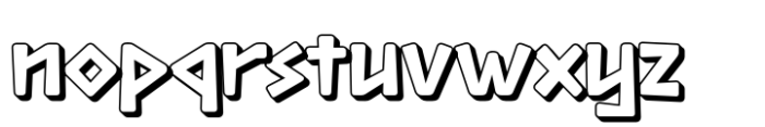 Khasmox Shadow Font LOWERCASE