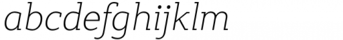 Kheops Light Italic Font LOWERCASE