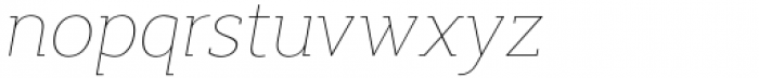 Kheops Thin Italic Font LOWERCASE
