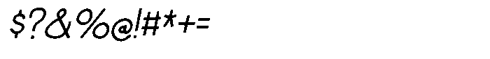 Khinge Italic Bold Font OTHER CHARS