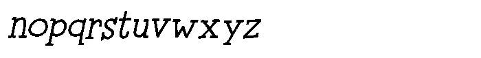 Khinge Italic Bold Font LOWERCASE