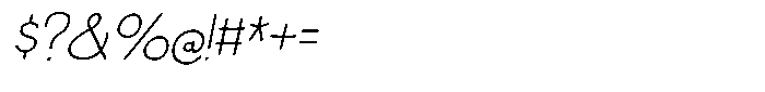 Khinge Italic Font OTHER CHARS