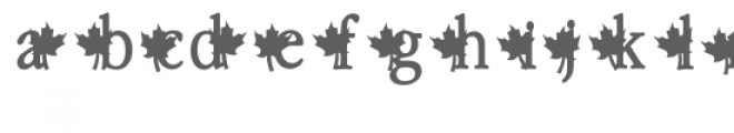 kh fall leaf font Font LOWERCASE