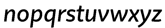Kit Variable Medium Italic Font LOWERCASE