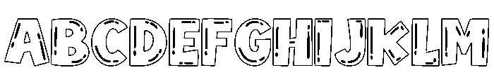 KIndness Quirky Outline Font UPPERCASE