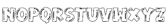 KIndness Quirky Outline Font UPPERCASE