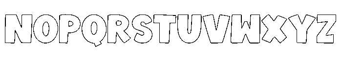 KIndness Quirky Outline Font LOWERCASE
