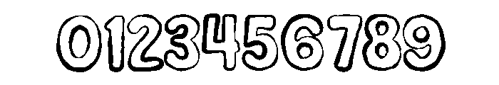 Kiddelo Outline Font OTHER CHARS