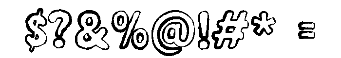 Kiddelo Outline Font OTHER CHARS