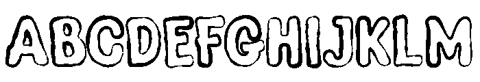 Kiddelo Outline Font UPPERCASE