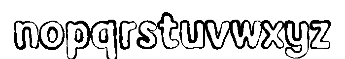 Kiddelo Outline Font LOWERCASE