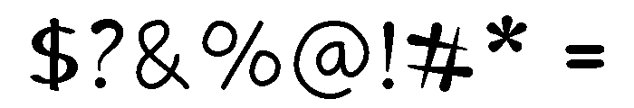 Kiddo Crafts Regular Font OTHER CHARS