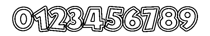 Kidmon Outline 2 Regular Font OTHER CHARS