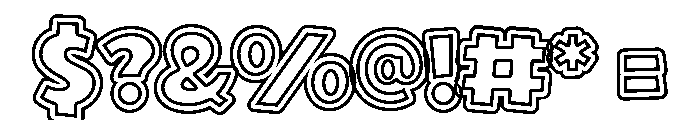 Kidmon Outline 2 Regular Font OTHER CHARS