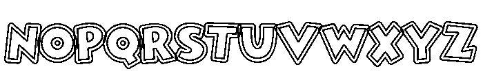 Kidmon Outline 2 Regular Font LOWERCASE