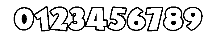 Kidmon Outline Regular Font OTHER CHARS
