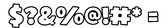 Kidmon Outline Regular Font OTHER CHARS