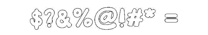 Kidpop Outline Font OTHER CHARS