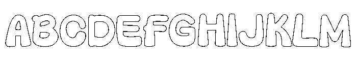 Kidpop Outline Font UPPERCASE